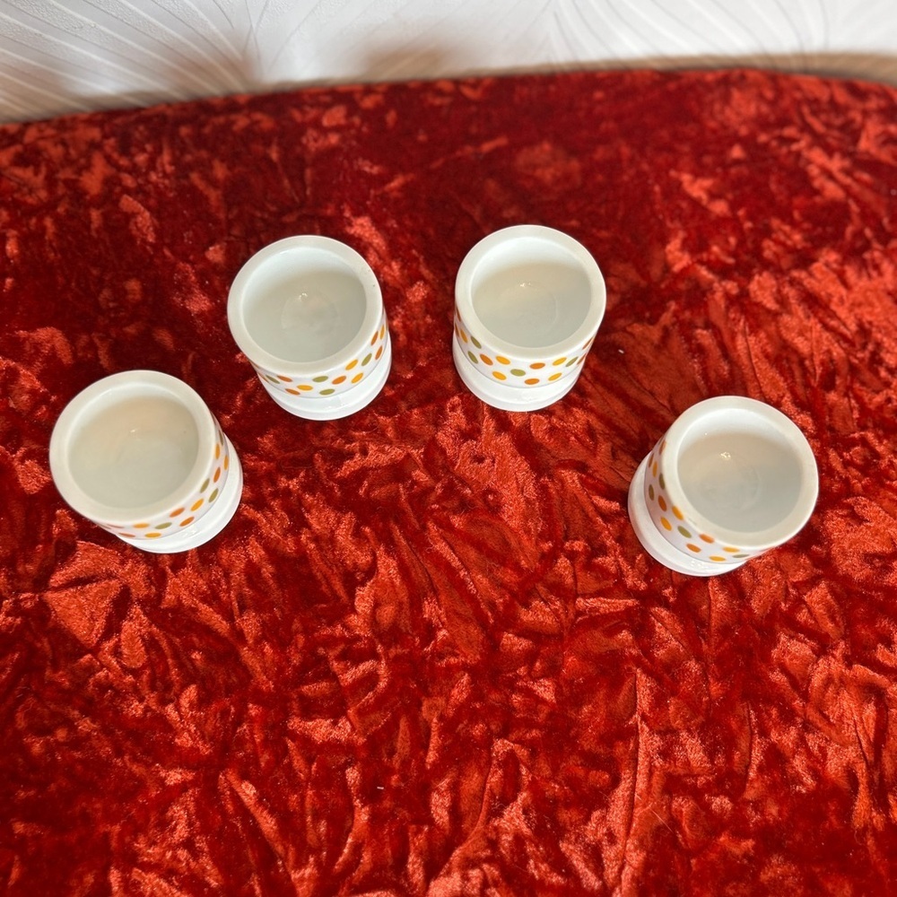 Vintage Japan Polka Dot Egg Cups - Picture 2 of 4
